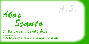 akos szanto business card