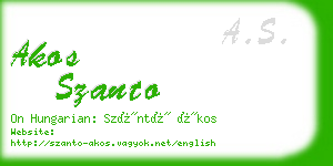akos szanto business card